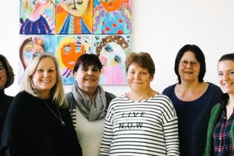 Kernzeit-Team: Frau Ziegler, Frau Reinwald, Frau Schmidt, Frau Bissinger, Frau Shirali, Frau Tilling