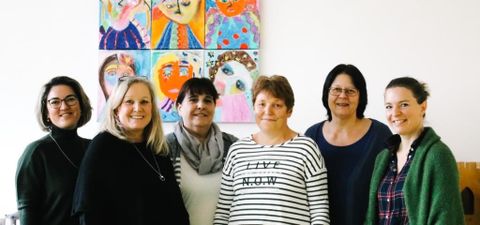 Kernzeit-Team: Frau Ziegler, Frau Reinwald, Frau Schmidt, Frau Bissinger, Frau Shirali, Frau Tilling