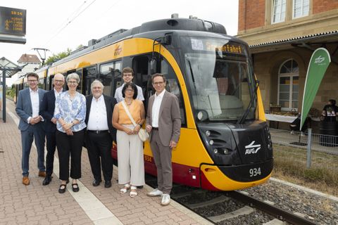 Gemeinsame Sonderfahrt auf der zweigleisigen Strecke zwischen Heilbronn und Eppingen