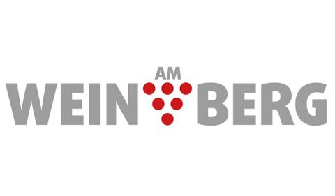 Wein am Berg Logo Schriftzug mit stilisierten Weintrauben